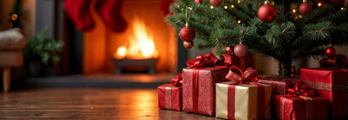 Weihnachtsgeschenke unter einem Weihnachtsbaum